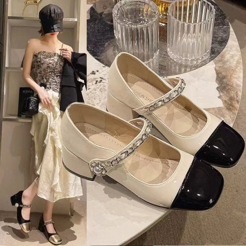 Vintage Fashion Model - รองเท้าแมรี่เจนรุ่นใหม่ปี 2026 สำหรับผู้หญิง สไตล์วินเทจ ส้นหนา รองเท้าแบบสวม