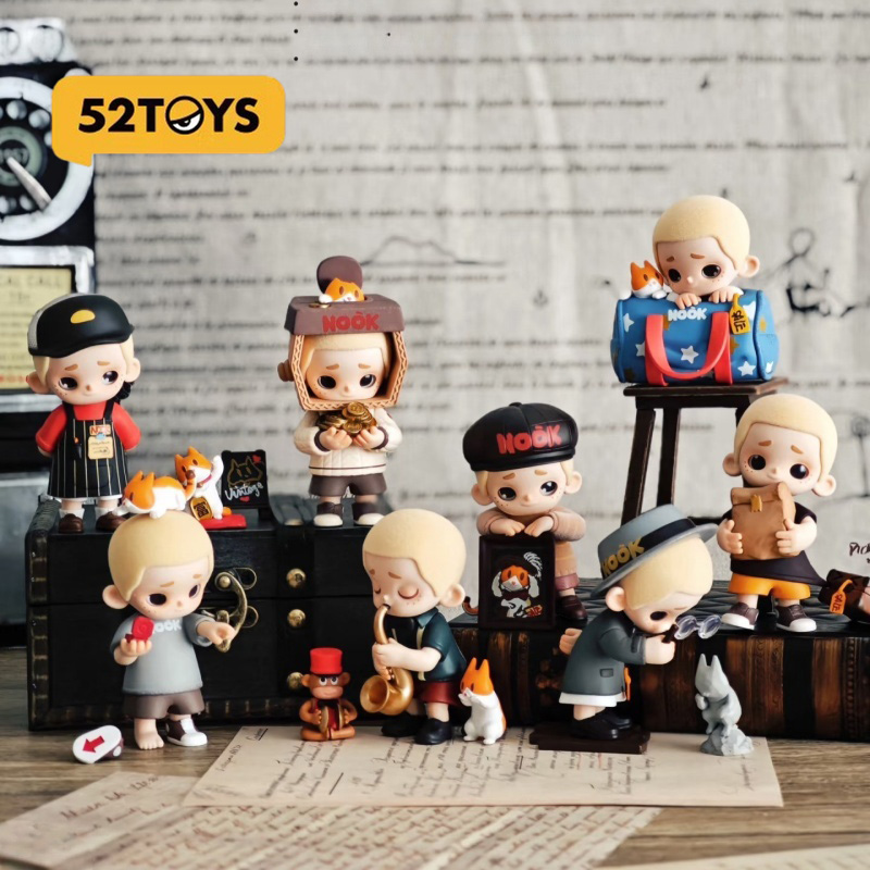 Vintage Fashion Doll - 52toys Nook ซีรีส์ร้านวินเทจ กล่องสุ่มตุ๊กตาวัสดุไวนิลสุดแฟชั่น ของเล่นอนิเมะ ของตกแต่งโต๊ะ