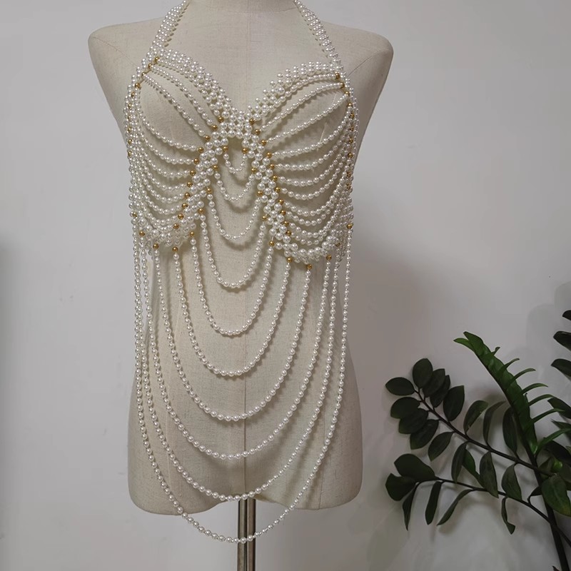 Vintage Fashion In Chinese - ผ้าคลุมไหล่ไหมพรมถักมือประดับมุกสำหรับผู้หญิง สไตล์จีนโบราณ เหมาะสำหรับฤดูใบไม้ผลิ ฤดูร้อน ฤดูใบไม้ร่วง ฤดูหนาว