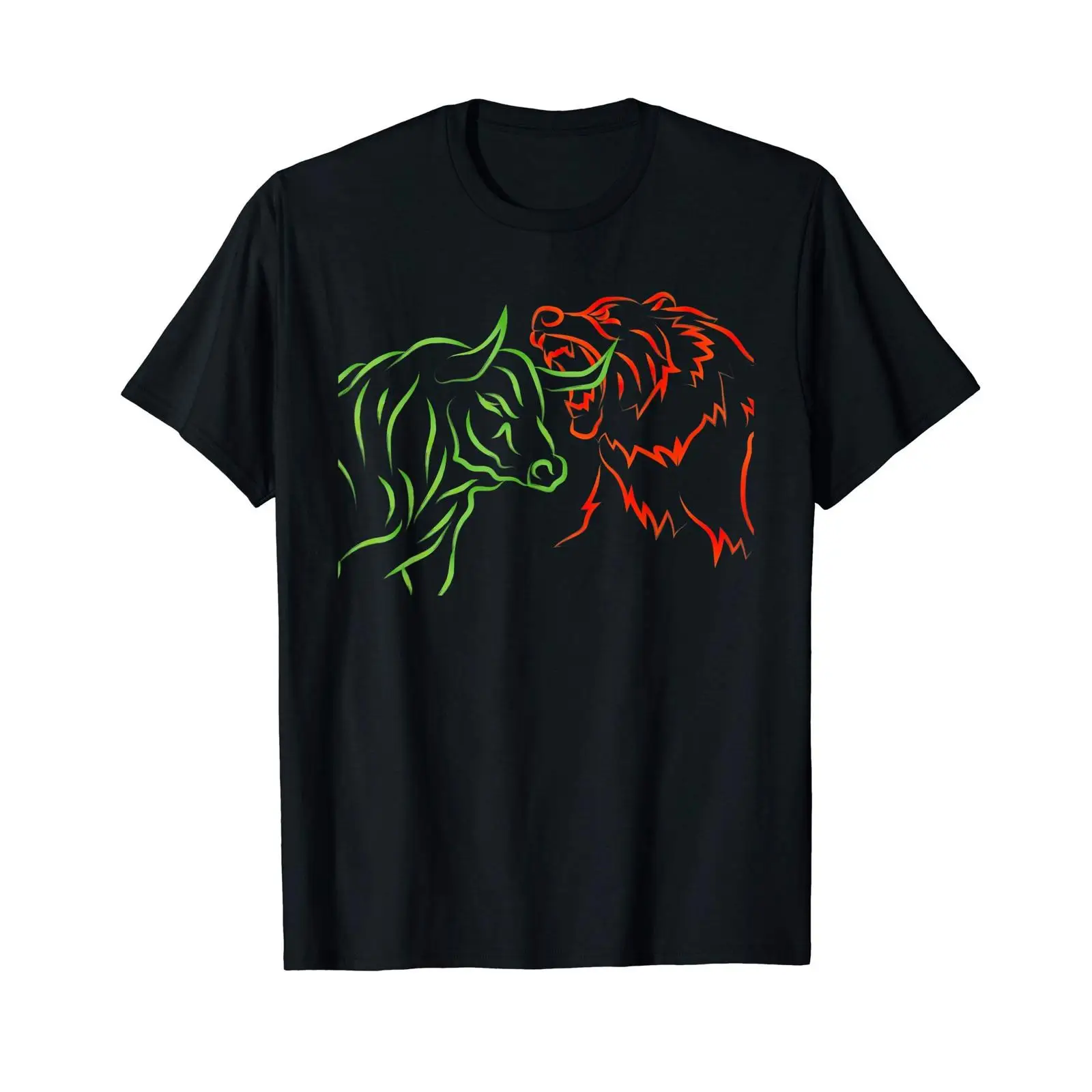 Vintage Fashion Market - เสื้อยืดลาย Bull vs Bear ตลาดหุ้น สไตล์วินเทจ