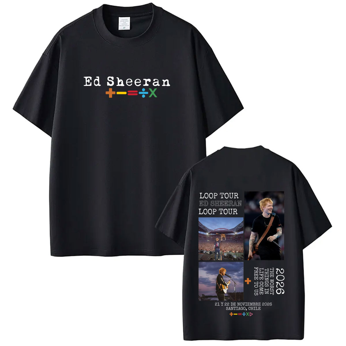 Vintage Fashion Australia - เสื้อยืดสินค้าทัวร์ Ed Sheeran Loop Tour ออสเตรเลียและนิวซีแลนด์