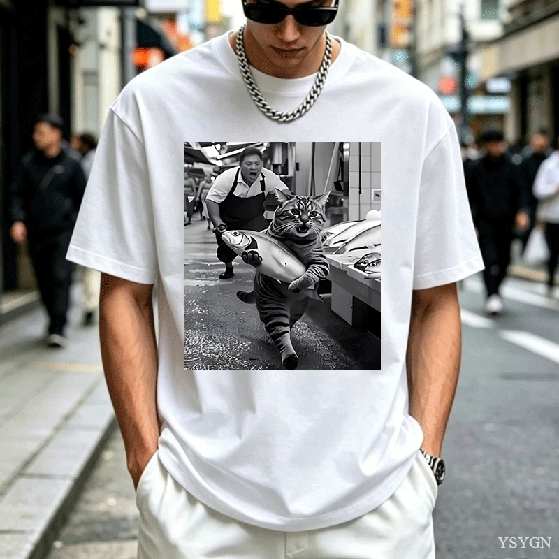 เสื้อยืดลายตลก แขนสั้น วินเทจ  - Vintage Fashion Market บทวิจารณ์และราคา