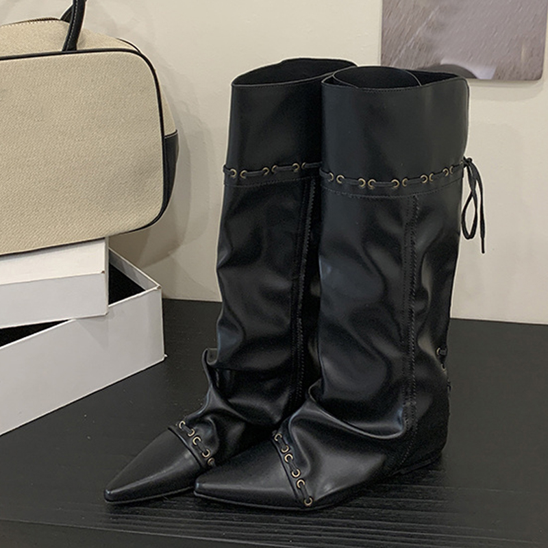 รองเท้าบูทหุ้มข้อผูกเชือกแบบมี - Vintage And Modern Fashion บทวิจารณ์และราคา