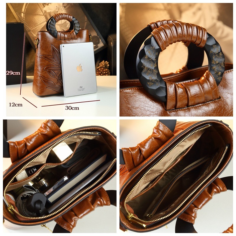 กระเป๋าหนังสไตล์วินเทจสำหรับผู - Vintage Fashion In Chinese บทวิจารณ์และราคา