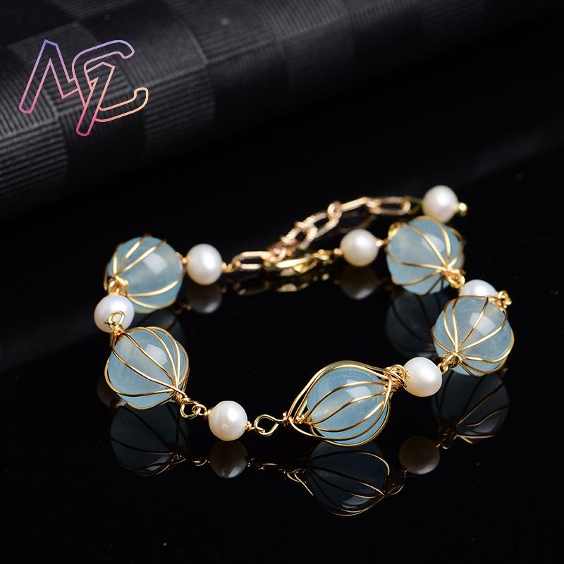 ต่างหูลูกปัดหยกธรรมชาติสีน้ำเง - Vintage Fashion Design บทวิจารณ์และราคา