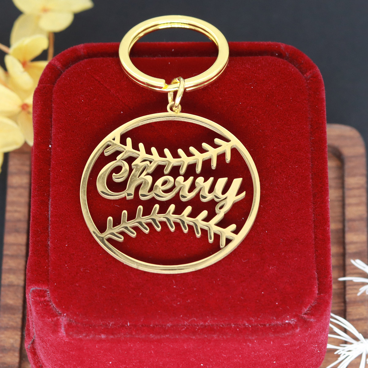 CUSTOM ชื่อ Ball พวงกุญแจสแตนเ - Vintage Fashion Names บทวิจารณ์และราคา